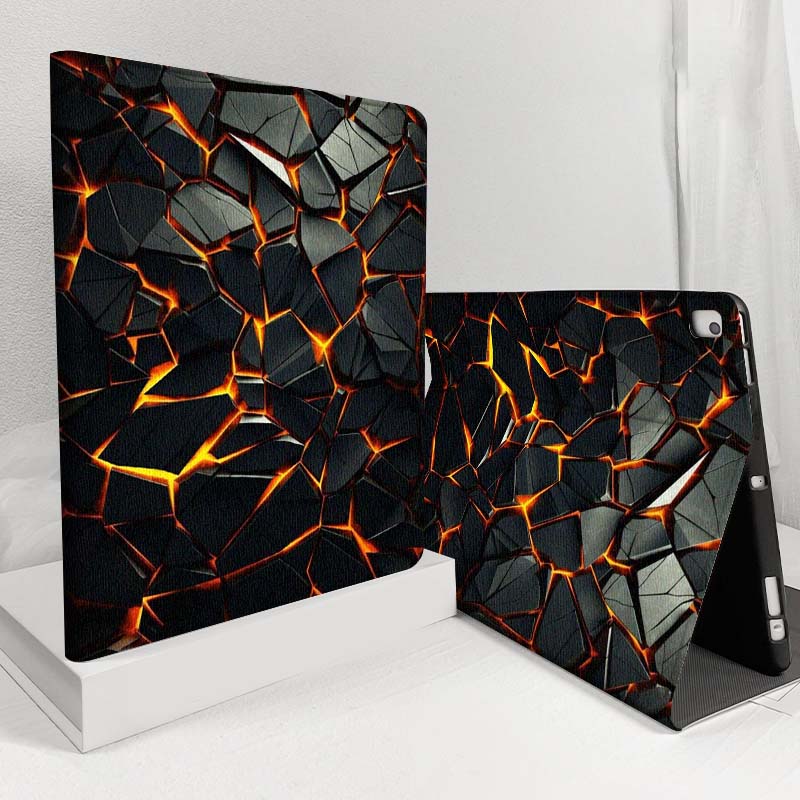 Samsung Tablet S9 Accessories - Art Lava Cracked Fire Glow For
