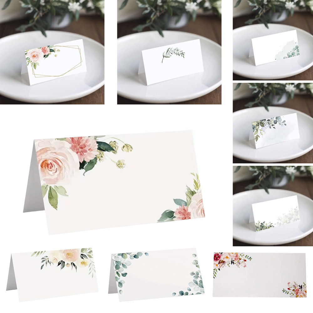 Tablet Accessories Kit - 50pcs Flowers Plants Printed Number Card