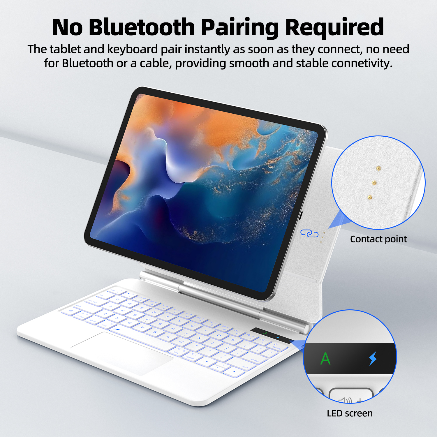 Smart Pogo Pin Keyboard case f - Tablet Accessories Kit incelemesi ve fiyatı