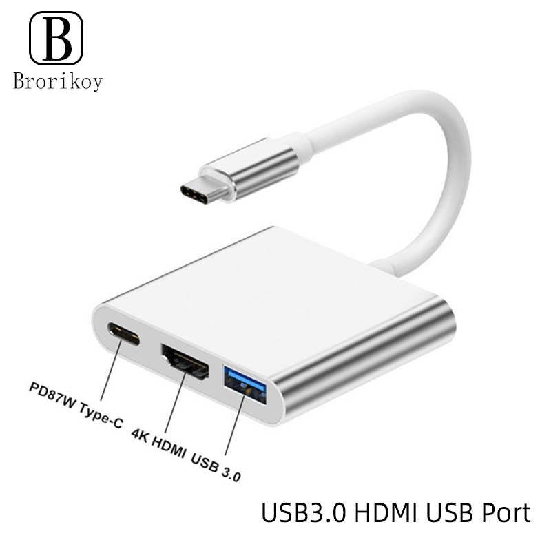 3 in 1 USB Type C Hub to 4K HD - Tablet Accessories For Samsung incelemesi ve fiyatı
