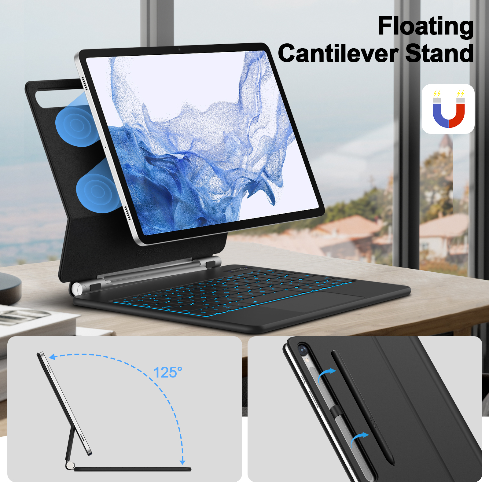 Magic Keyboard For Samsung Gal - Lenovo Tablet M11 Accessories incelemesi ve fiyatı