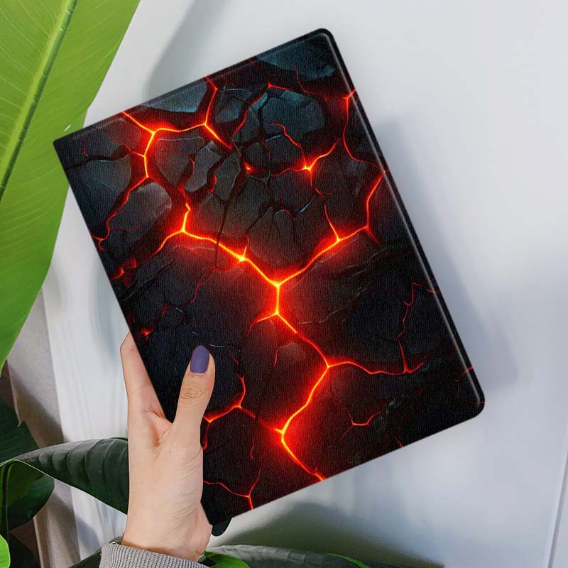 Art Lava Cracked Fire Glow For - Samsung Tablet S9 Accessories incelemesi ve fiyatı
