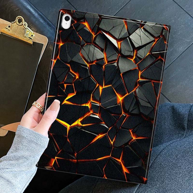 Art Lava Cracked Fire Glow For - Samsung Tablet S9 Accessories incelemesi ve fiyatı