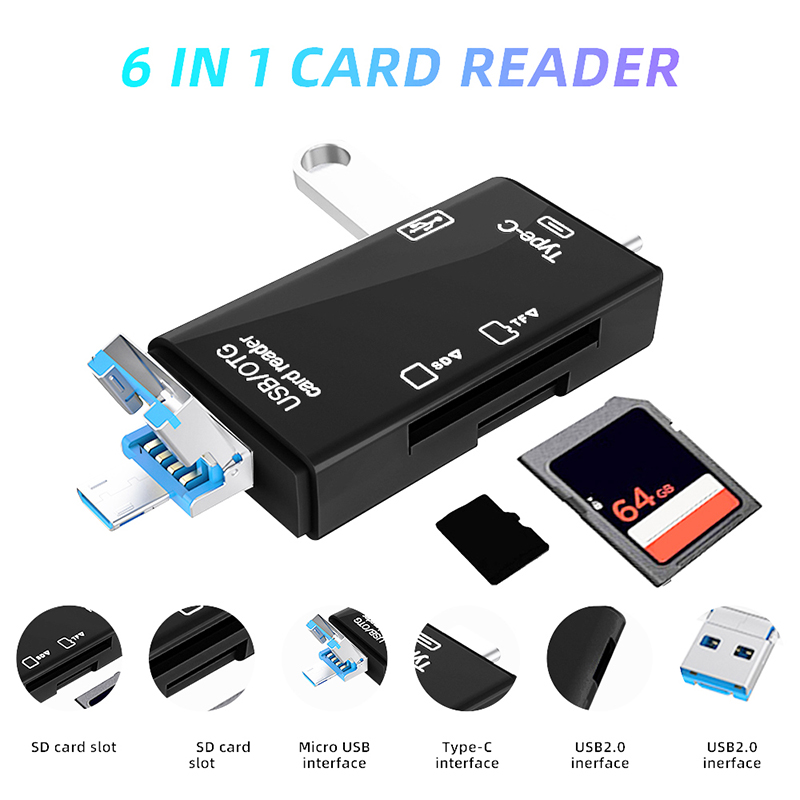 USB Type C Card Reader 6 in 1  - Tablet Reading Accessories incelemesi ve fiyatı