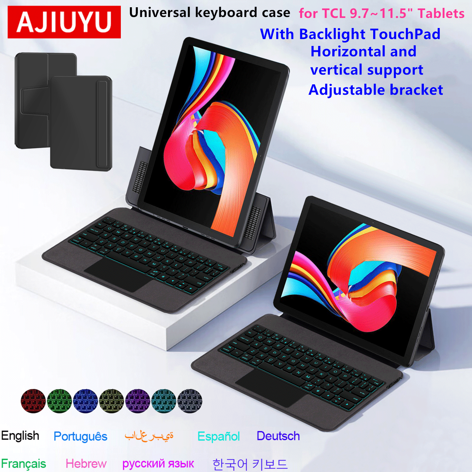 AJIUYU Touchpad Keyboard Case  - Tcl Tablet Accessories incelemesi ve fiyatı