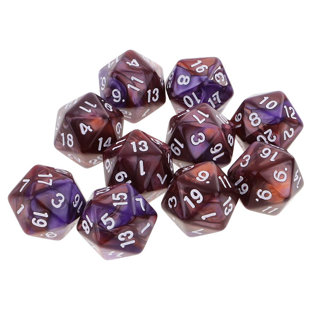 10pcs Polyhedral 20 Sided Dice - Tablet Accessories Kit incelemesi ve fiyatı