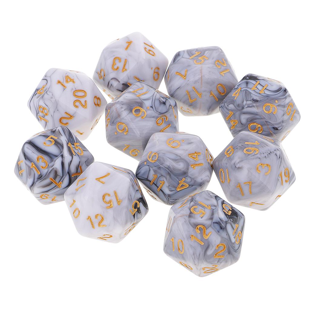 10pcs Polyhedral 20 Sided Dice - Tablet Accessories Kit incelemesi ve fiyatı