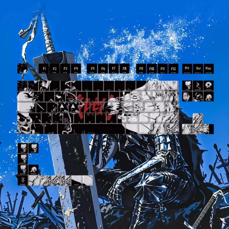 BERSERK Theme Anime Keycap 98  - Tablet Accessories For Gaming incelemesi ve fiyatı